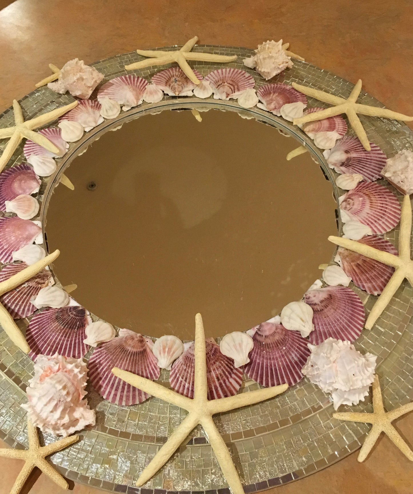 Round Shell Mirror Art by Pamela Annabelle