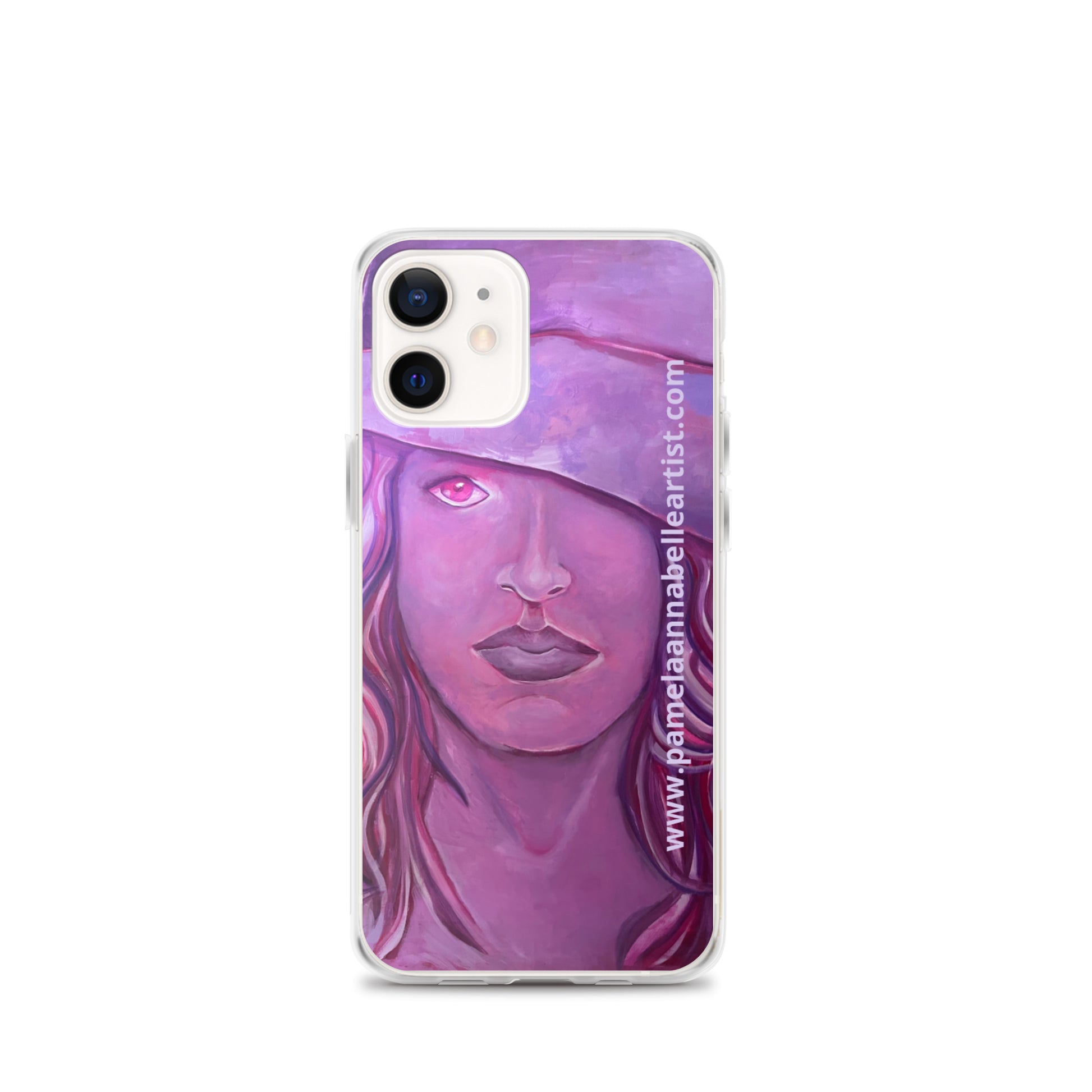 Girl in Pink Hat art iPhone Case Custom Art Pamela Annabelle Artist Figurative Oil Painting Printed on heavy iPhone case