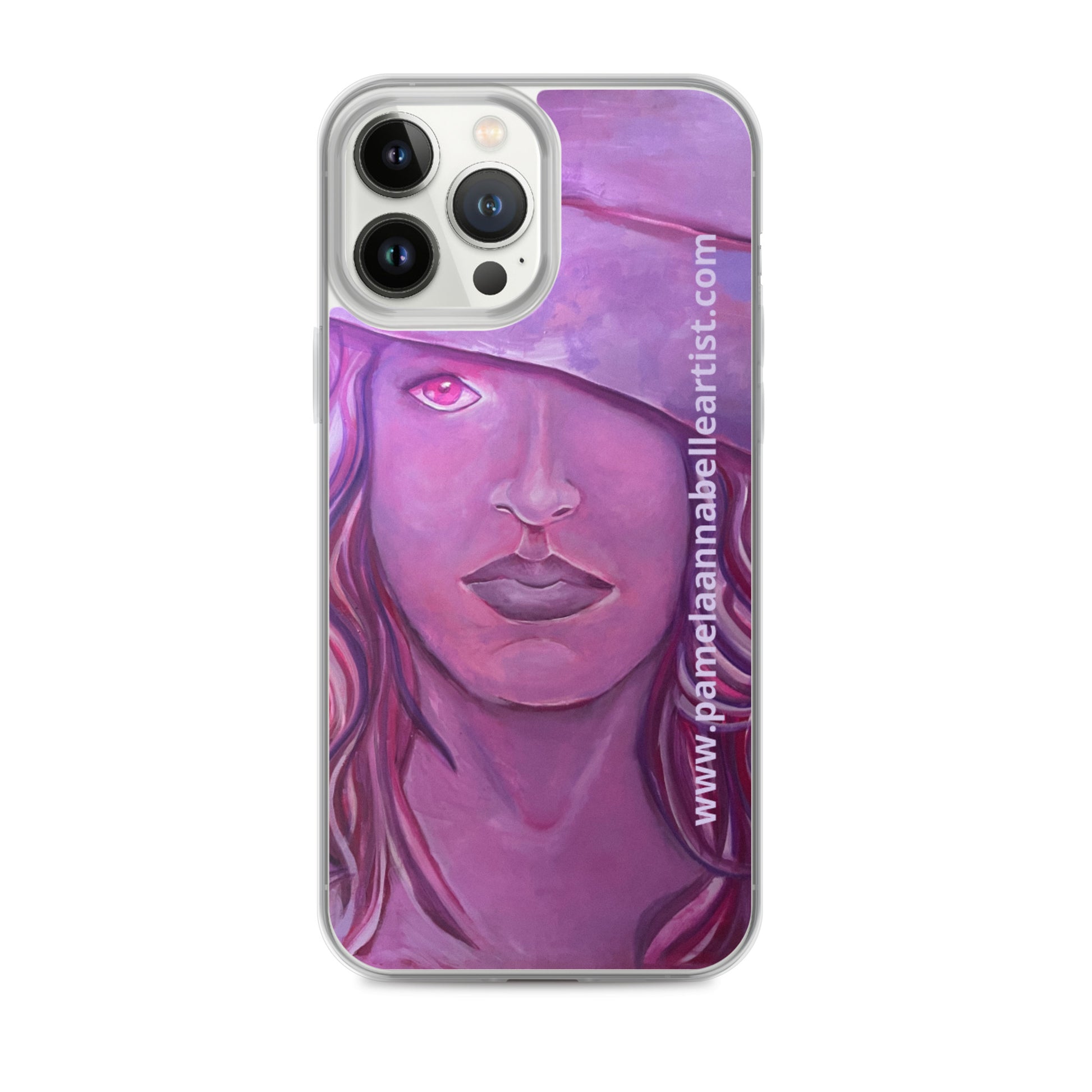 Girl in Pink Hat art iPhone Case Custom Art Pamela Annabelle Artist Figurative Oil Painting Printed on heavy iPhone case