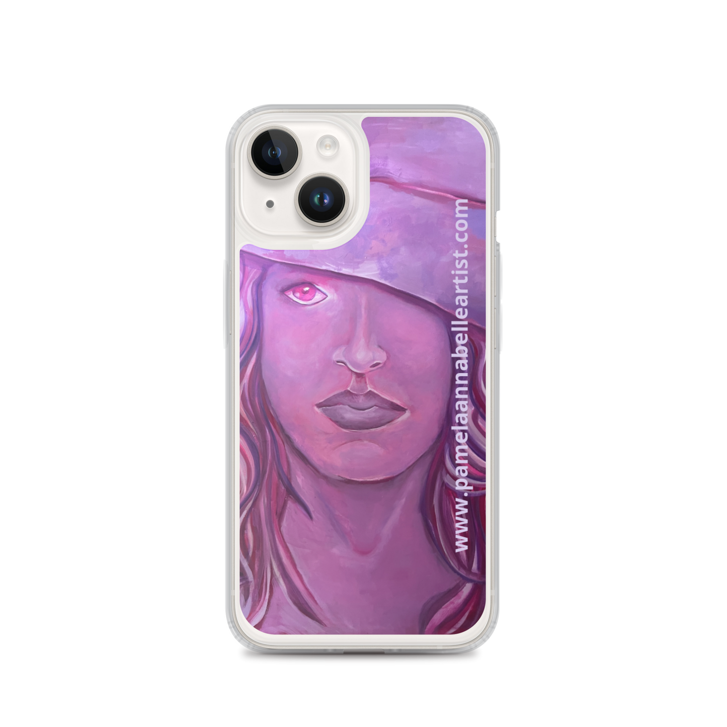 Girl in Pink Hat Art by Pamela Annabelle iPhone Case Accessory