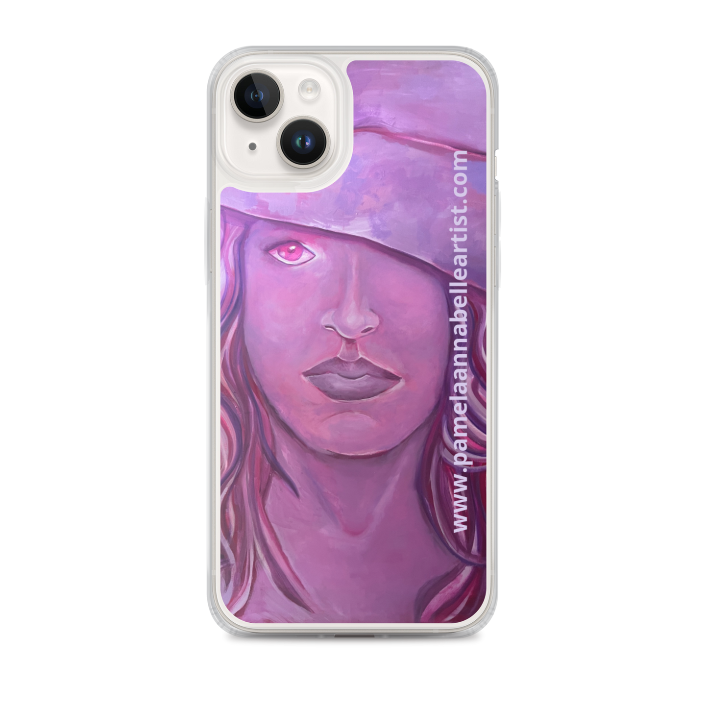 Girl in Pink Hat Art by Pamela Annabelle iPhone Case Accessory