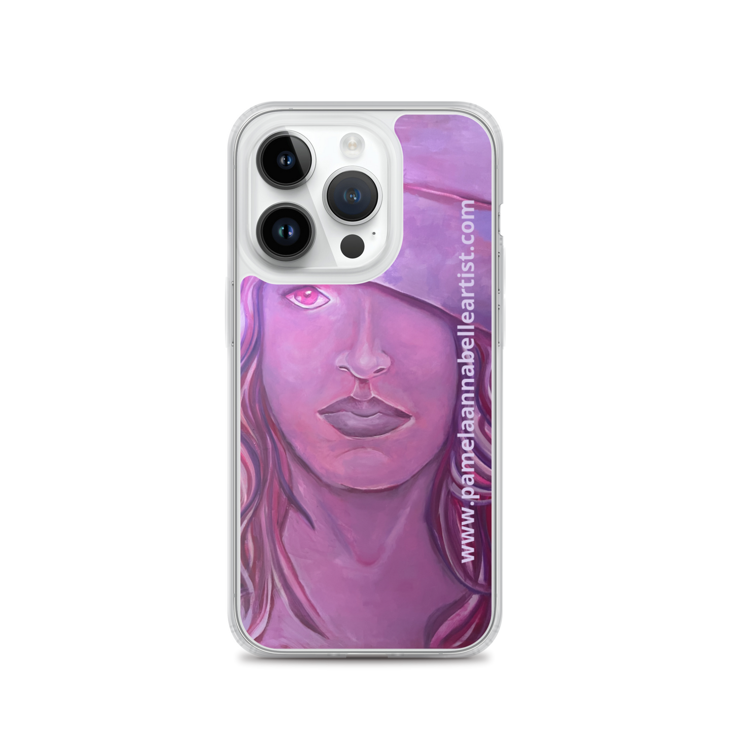 Girl in Pink Hat Art by Pamela Annabelle iPhone Case Accessory