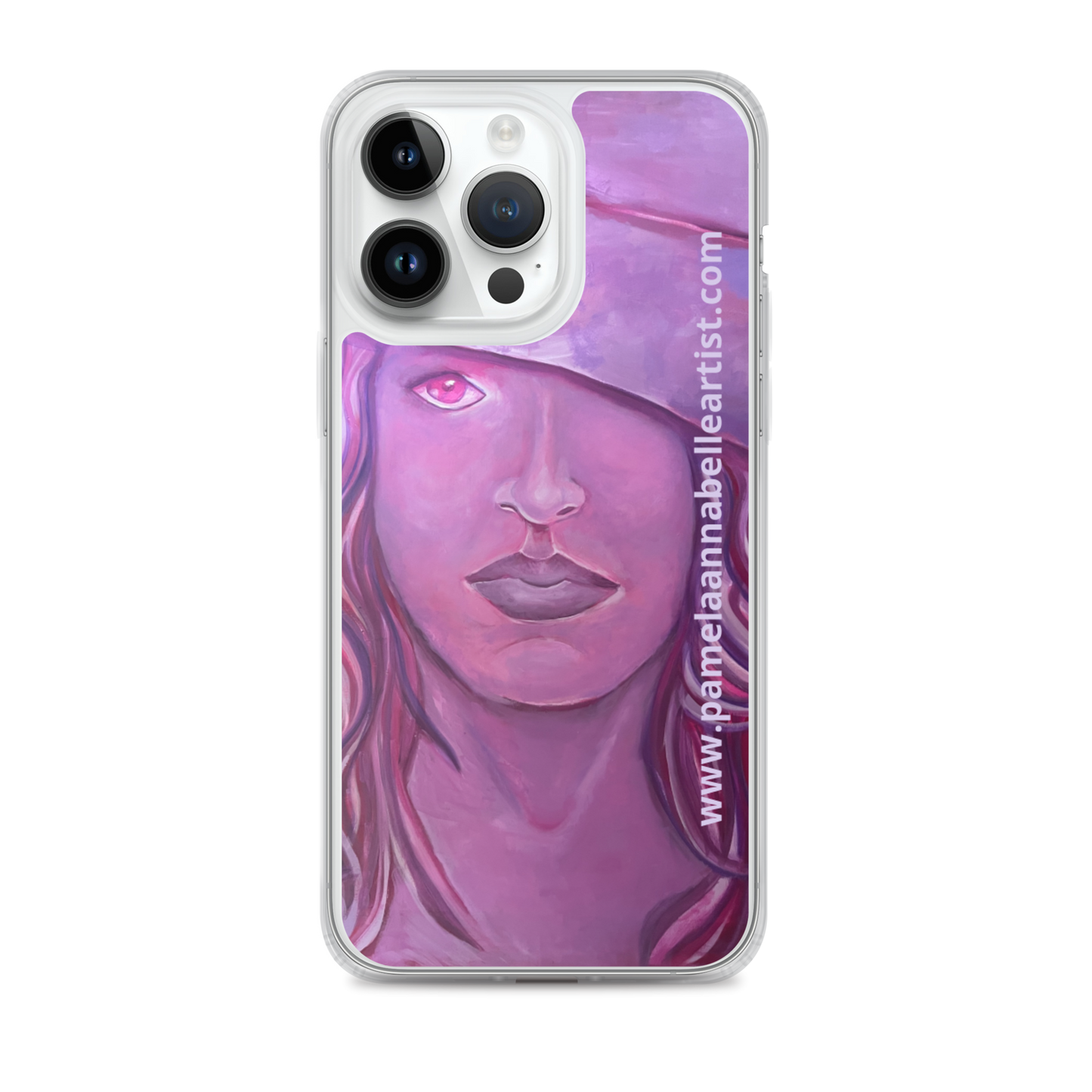 Girl in Pink Hat Art by Pamela Annabelle iPhone Case Accessory