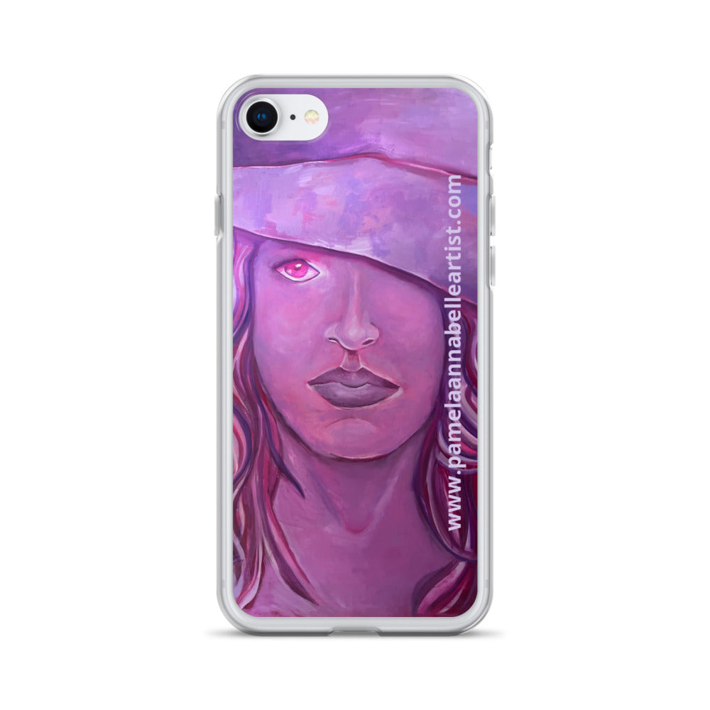 Girl in Pink Hat Art by Pamela Annabelle iPhone Case Accessory