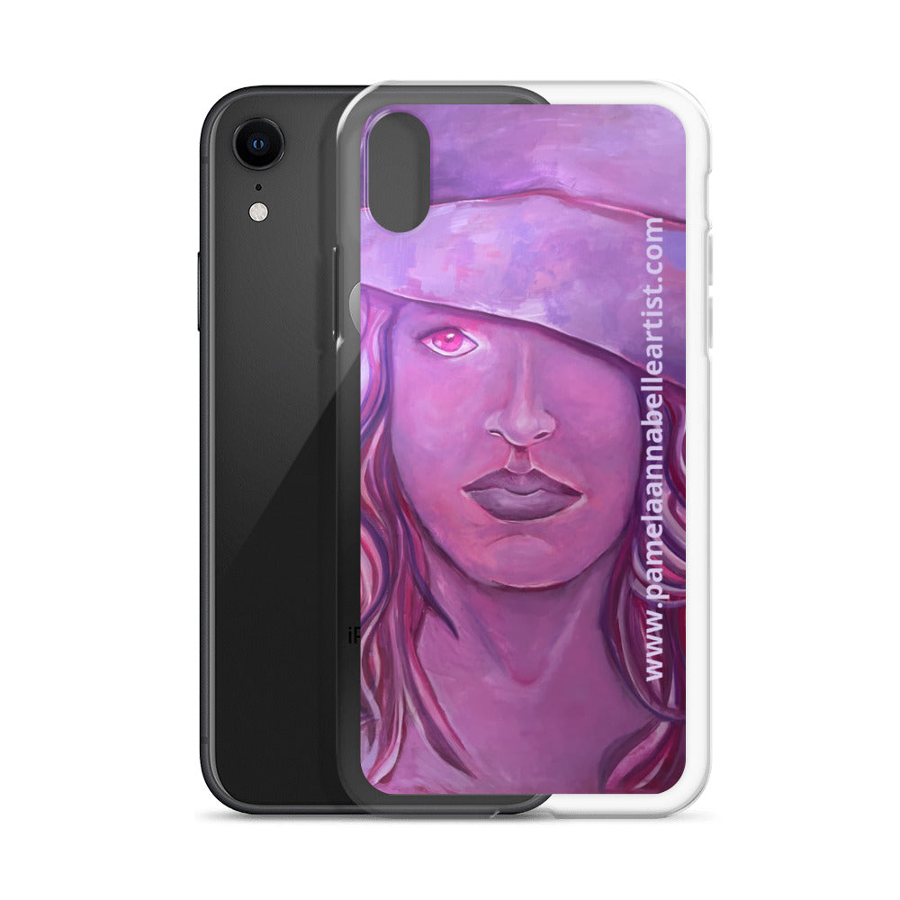 Girl in Pink Hat Art by Pamela Annabelle iPhone Case Accessory