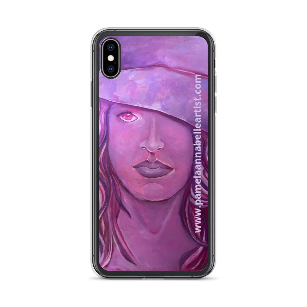 Girl in Pink Hat Art by Pamela Annabelle iPhone Case Accessory