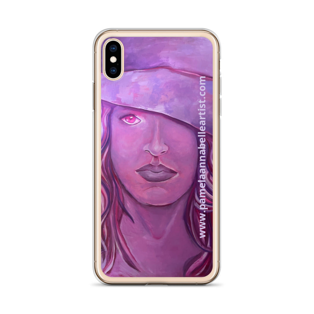 Girl in Pink Hat Art by Pamela Annabelle iPhone Case Accessory