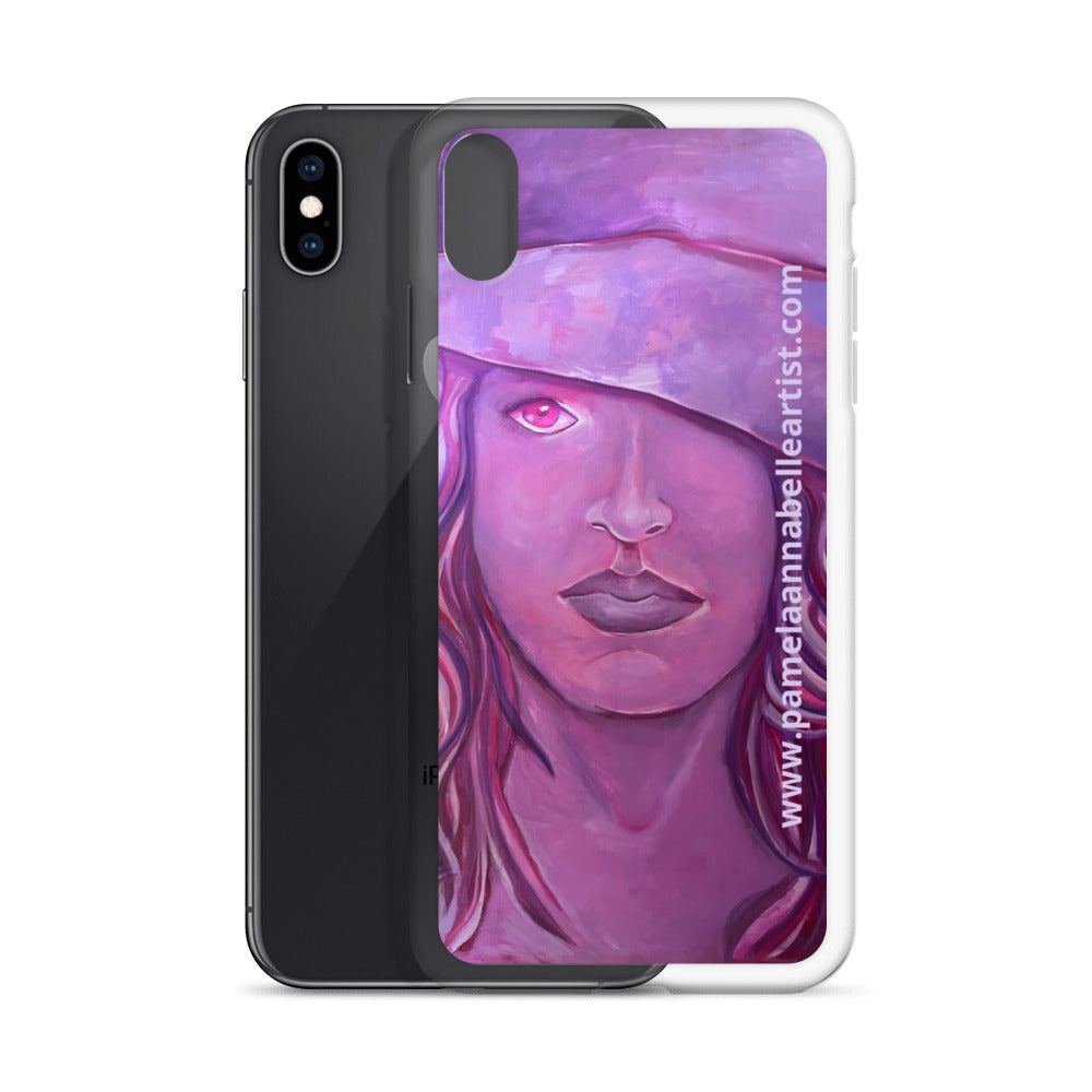 Girl in Pink Hat Art by Pamela Annabelle iPhone Case Accessory