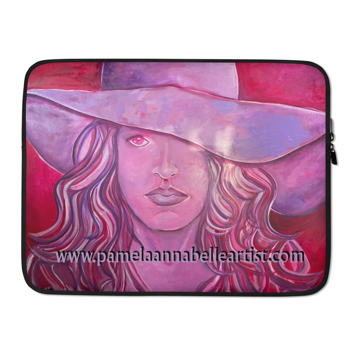 Girl in Pink Hat Art by Pamela Annabelle Laptop Sleeve Accessory