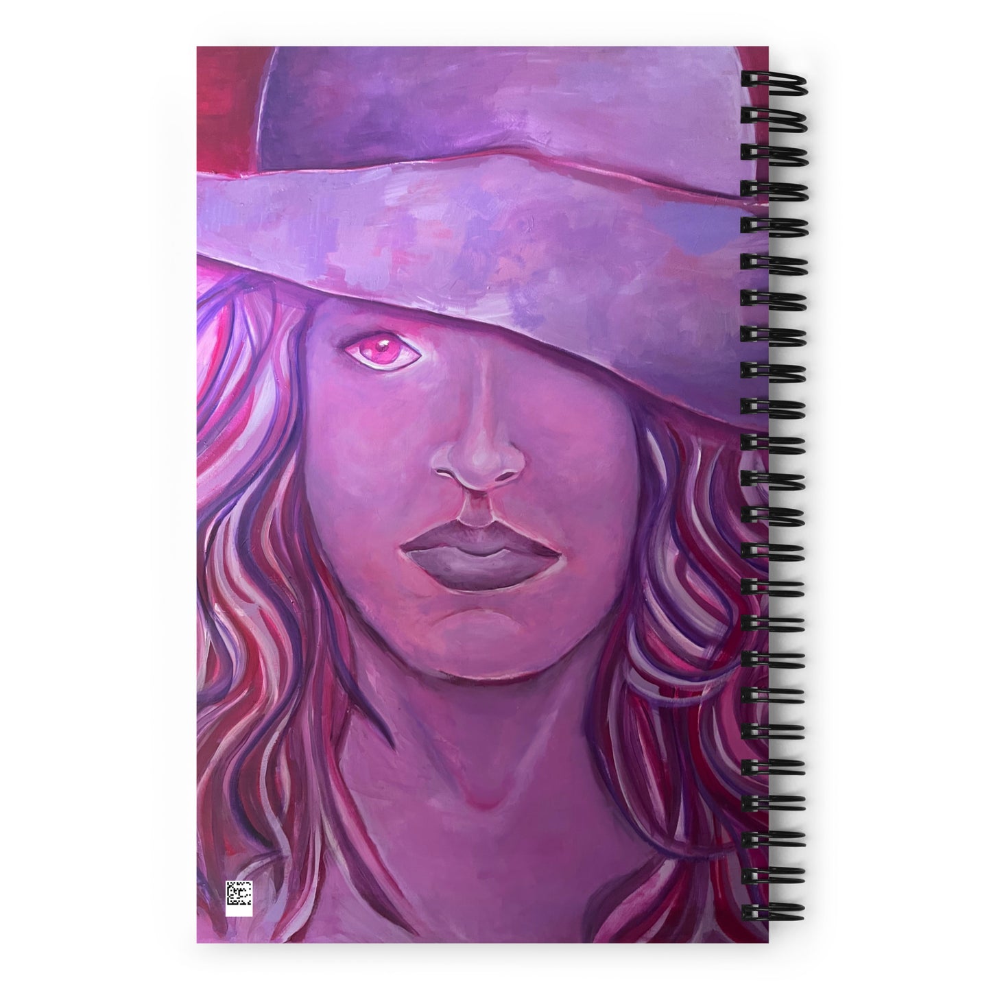 Girl in Pink Hat.2 Art by Pamela Annabelle Spiral notebook