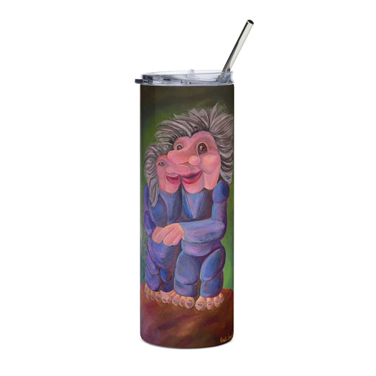 Troll Couple Art by Pamela Annabelle Stainless Steel Tumbler Drink Holder