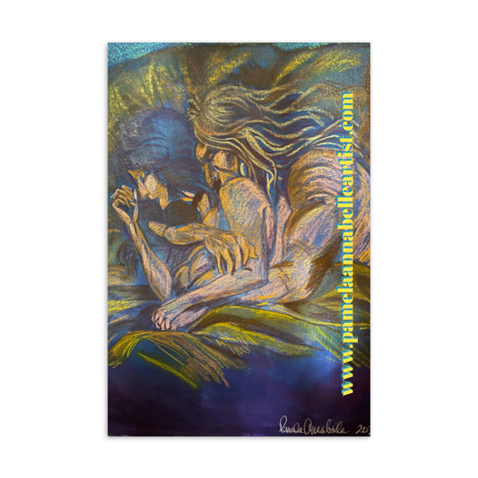 Sleeping Couple art by Pamela Annabelle Postcard