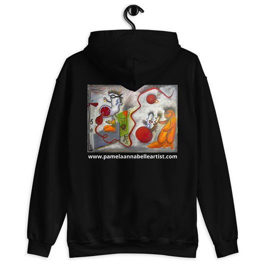 Pamela Annabelle Custom Art Designed Hoodie Eco-Friendly Black Long Sleeve Collaboration Art